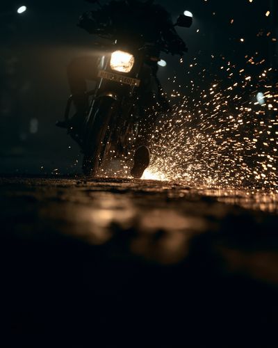 Motorcycle Sparks Photography Poster.