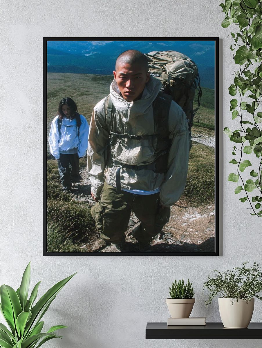 Mountain Hikers Photography Poster. — room view 4