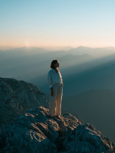Mountain Summit Portrait Print. poster