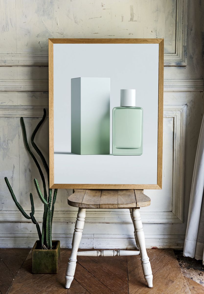 Minimalist Perfume Bottle Poster. — room view 1