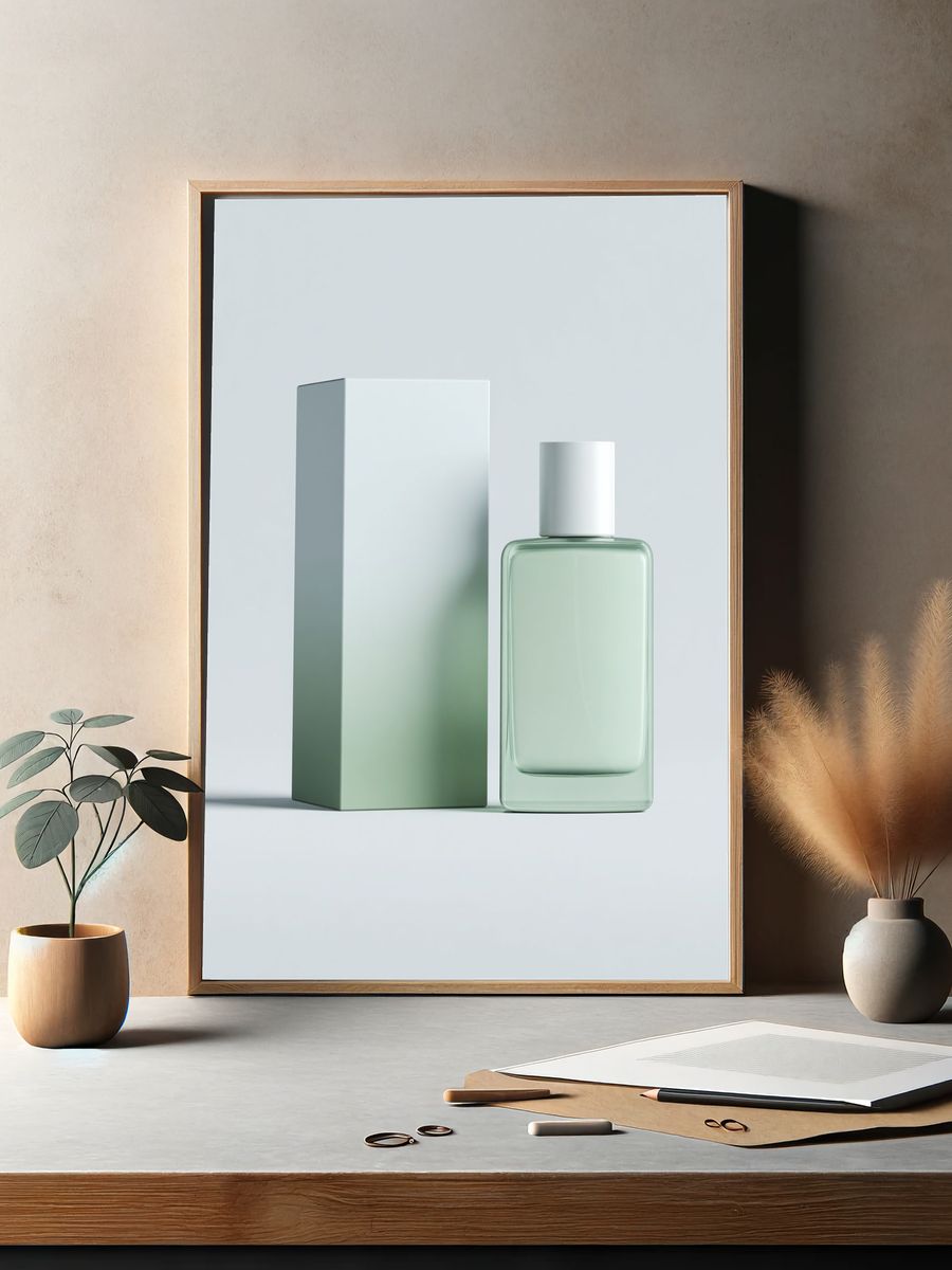 Minimalist Perfume Bottle Poster. — room view 2