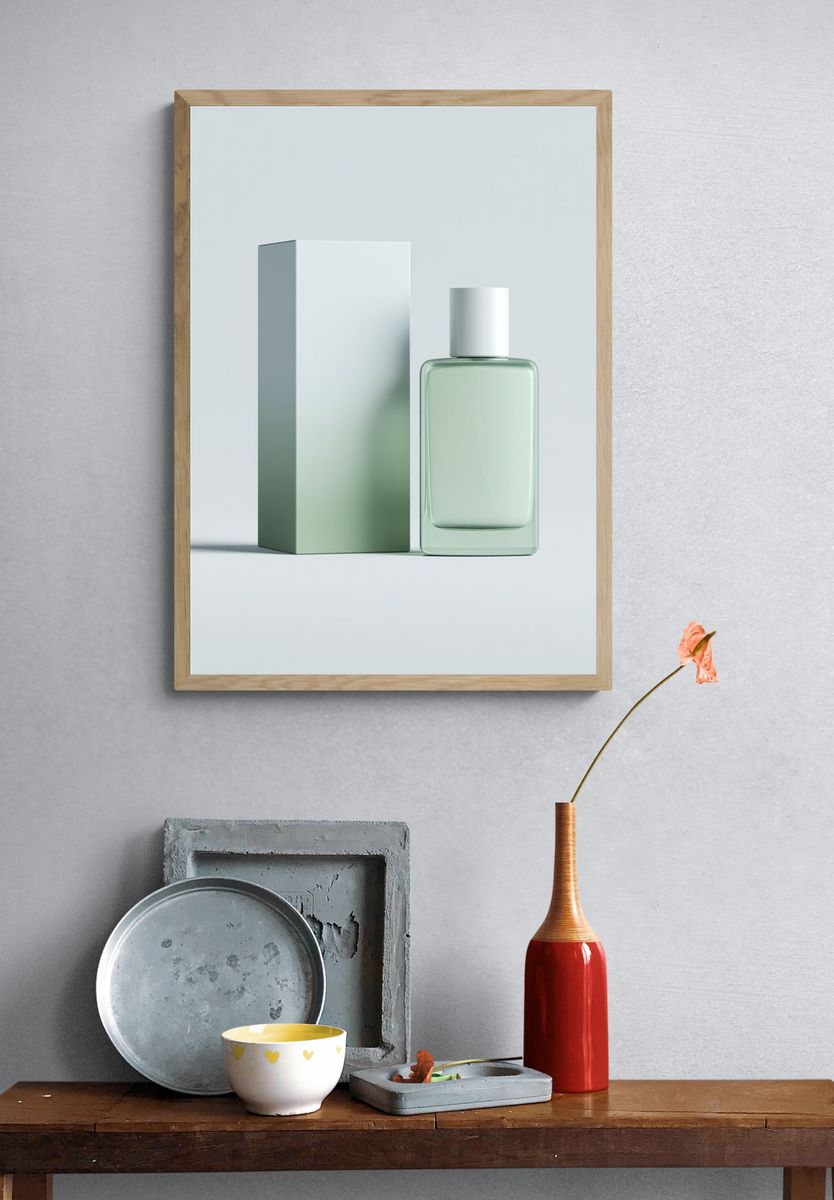 Minimalist Perfume Bottle Poster. — room view 3