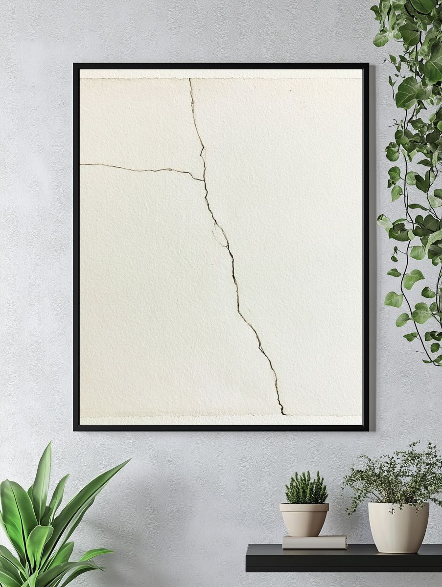 Cracked Plaster Texture Print. — room view 4