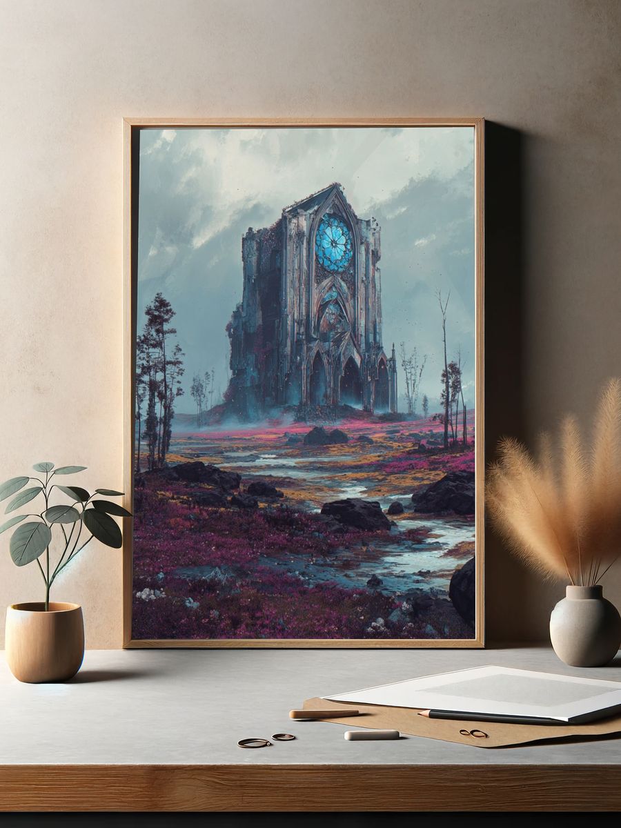 Mystical Ruins — Fine Art Print. — room view 2