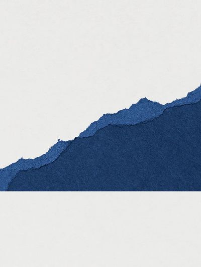 Blue Torn Paper Texture — Minimalist Print. poster