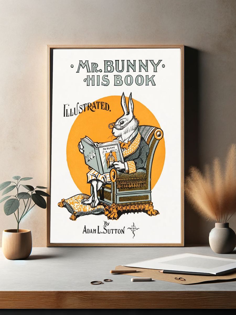 Mr. Bunny — Vintage Print. — room view 2