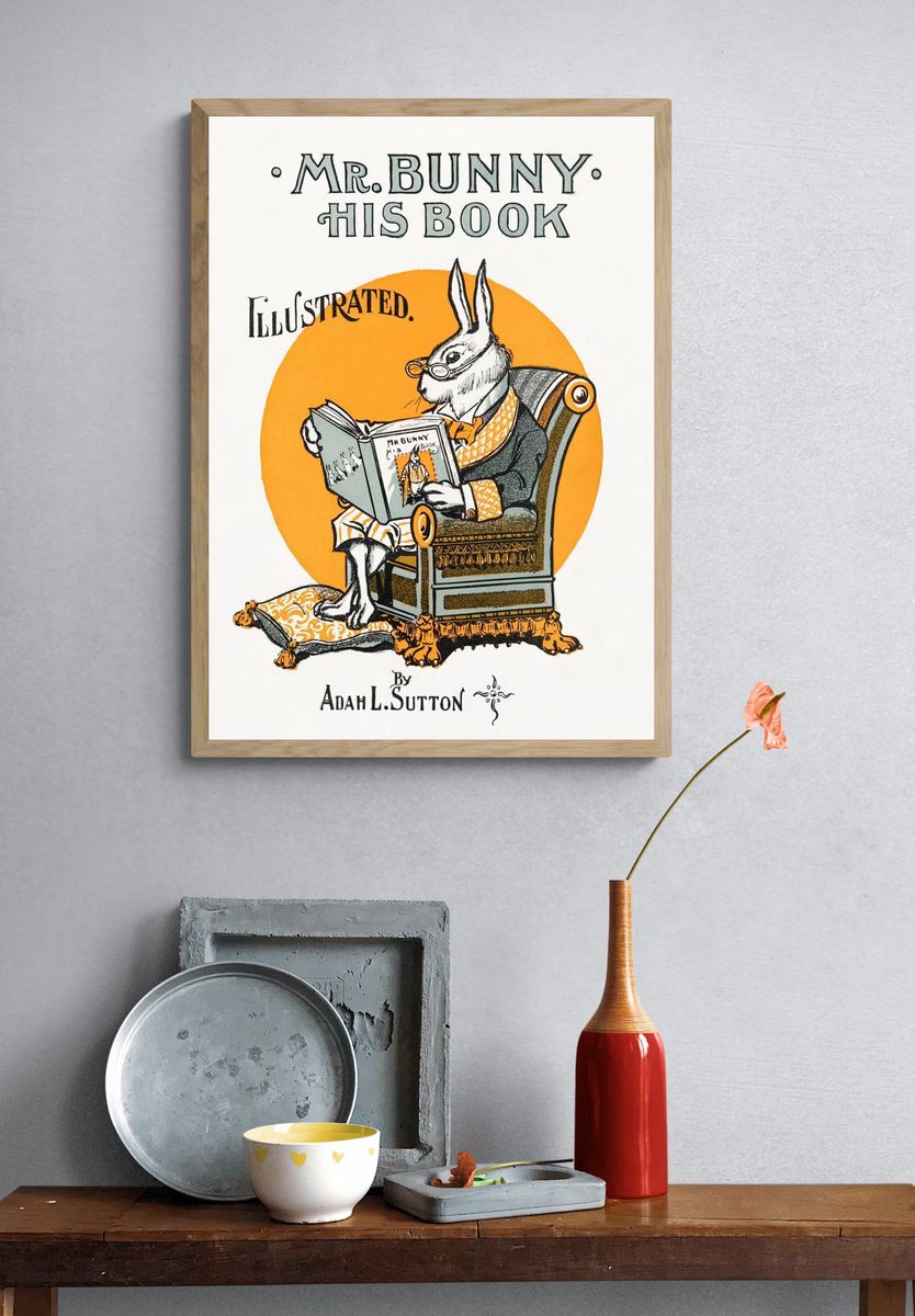 Mr. Bunny — Vintage Print. — room view 3
