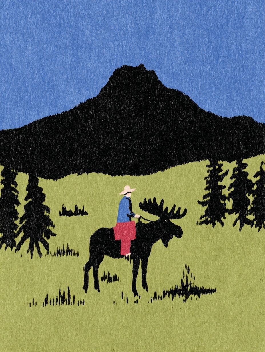 Moose Rider — Illustration Print. poster detail