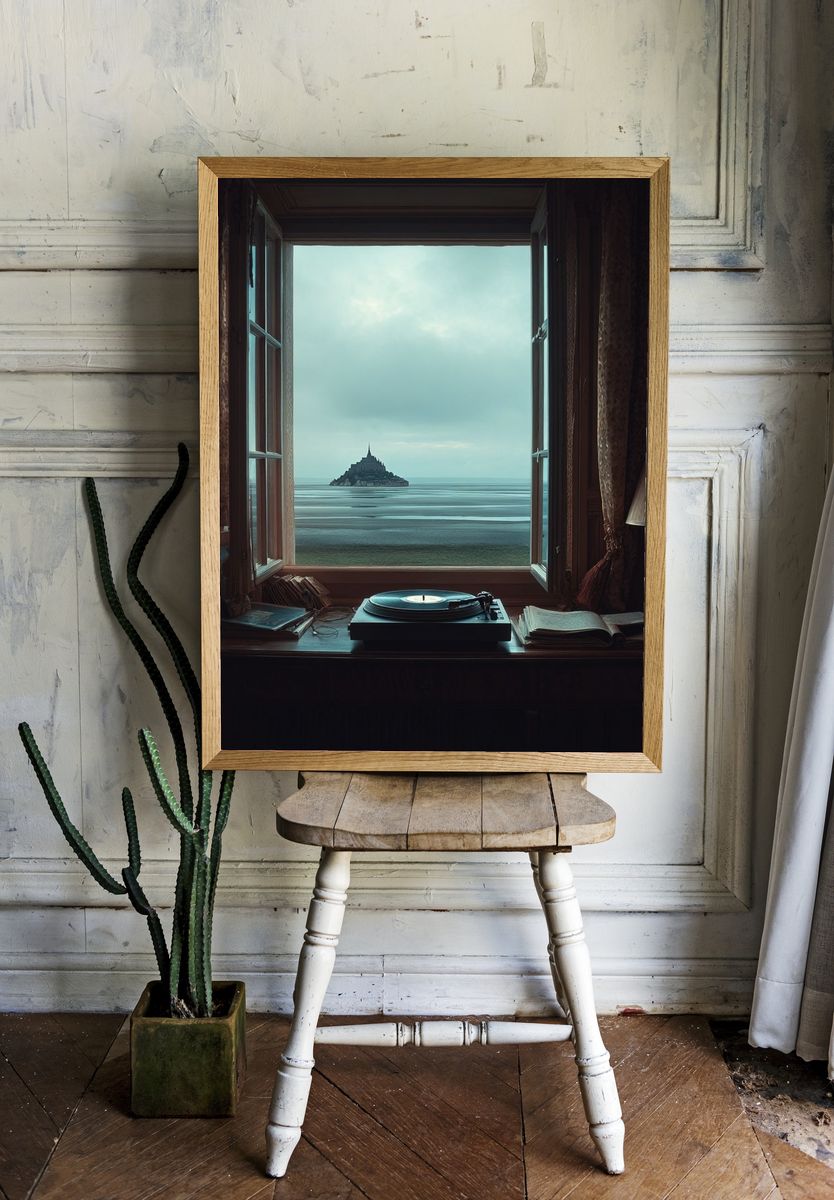 Mont Saint-Michel View — Fine Art Print. — room view 1