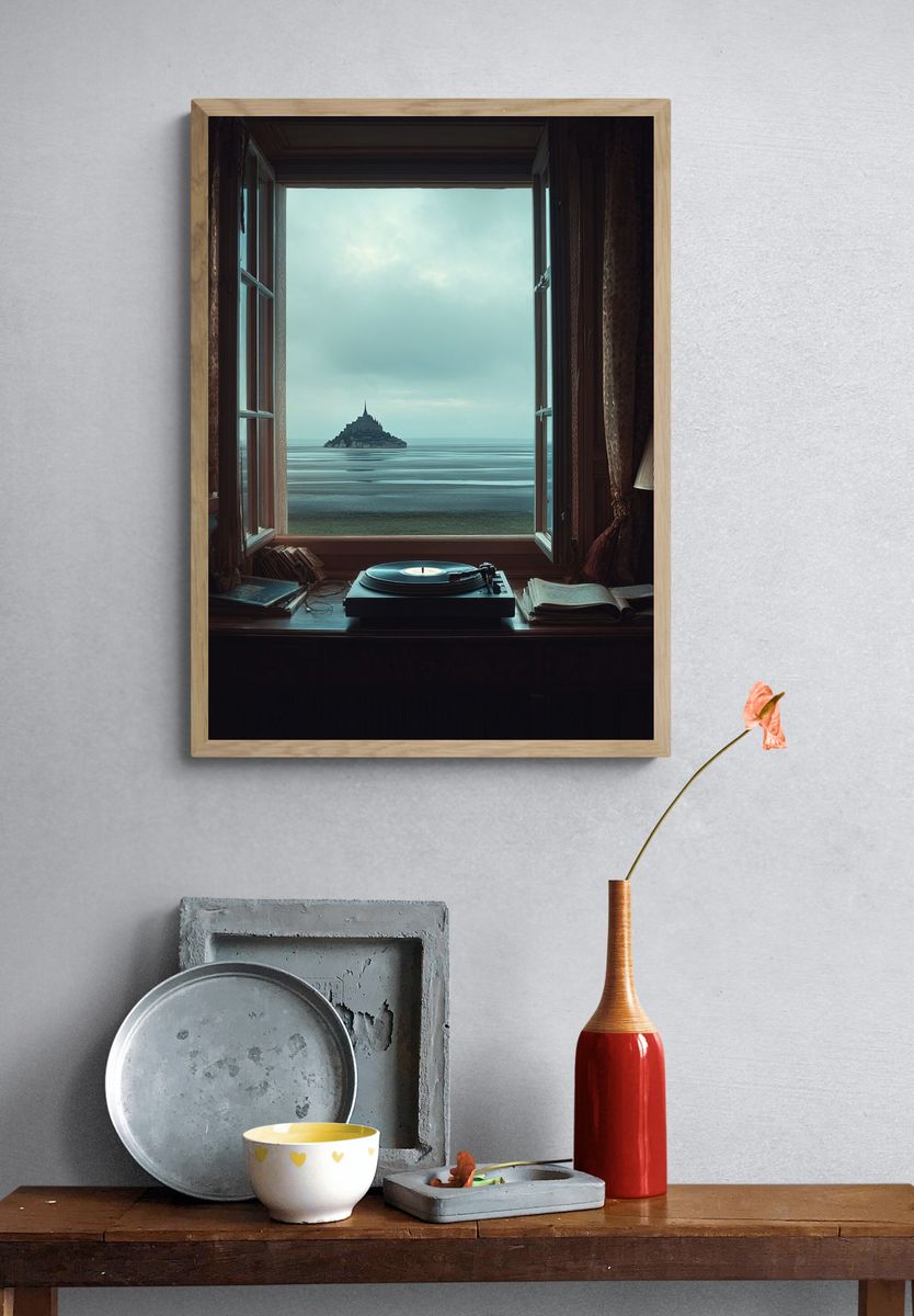 Mont Saint-Michel View — Fine Art Print. — room view 3