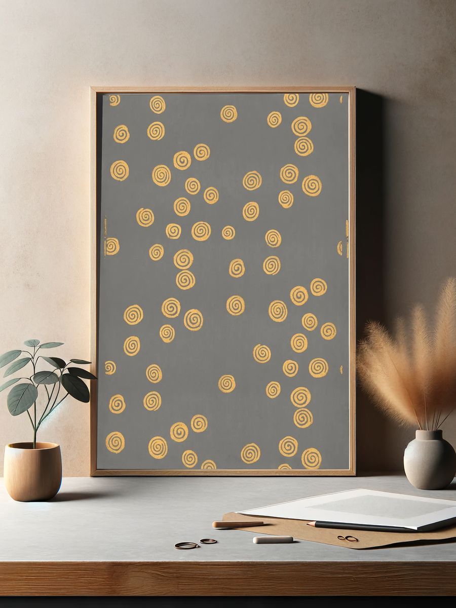 Spiral Patterns — Minimalist Print. — room view 2