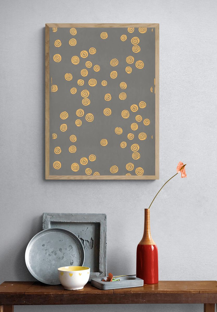 Spiral Patterns — Minimalist Print. — room view 3