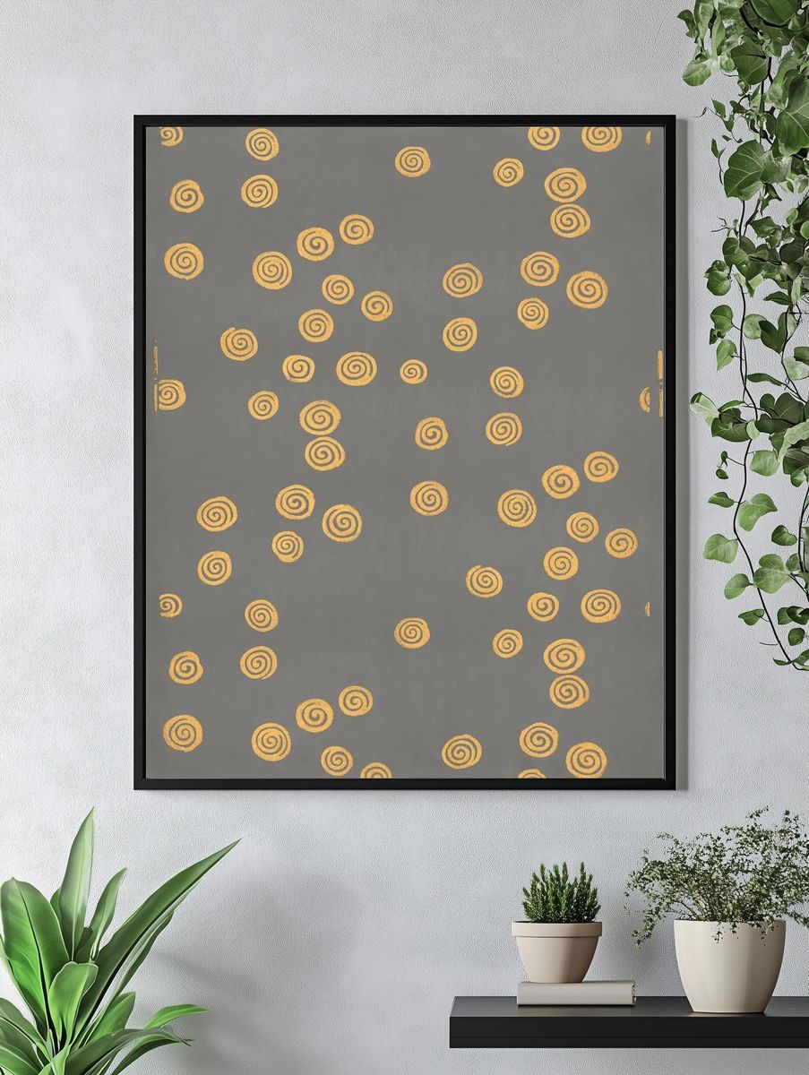 Spiral Patterns — Minimalist Print. — room view 4