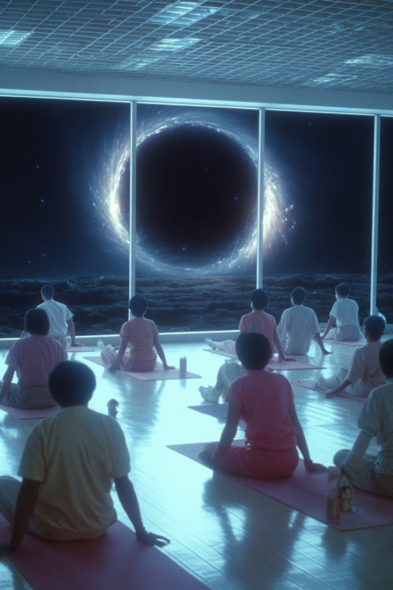 Meditation in Space — Surreal Art Print. poster — fine-art art