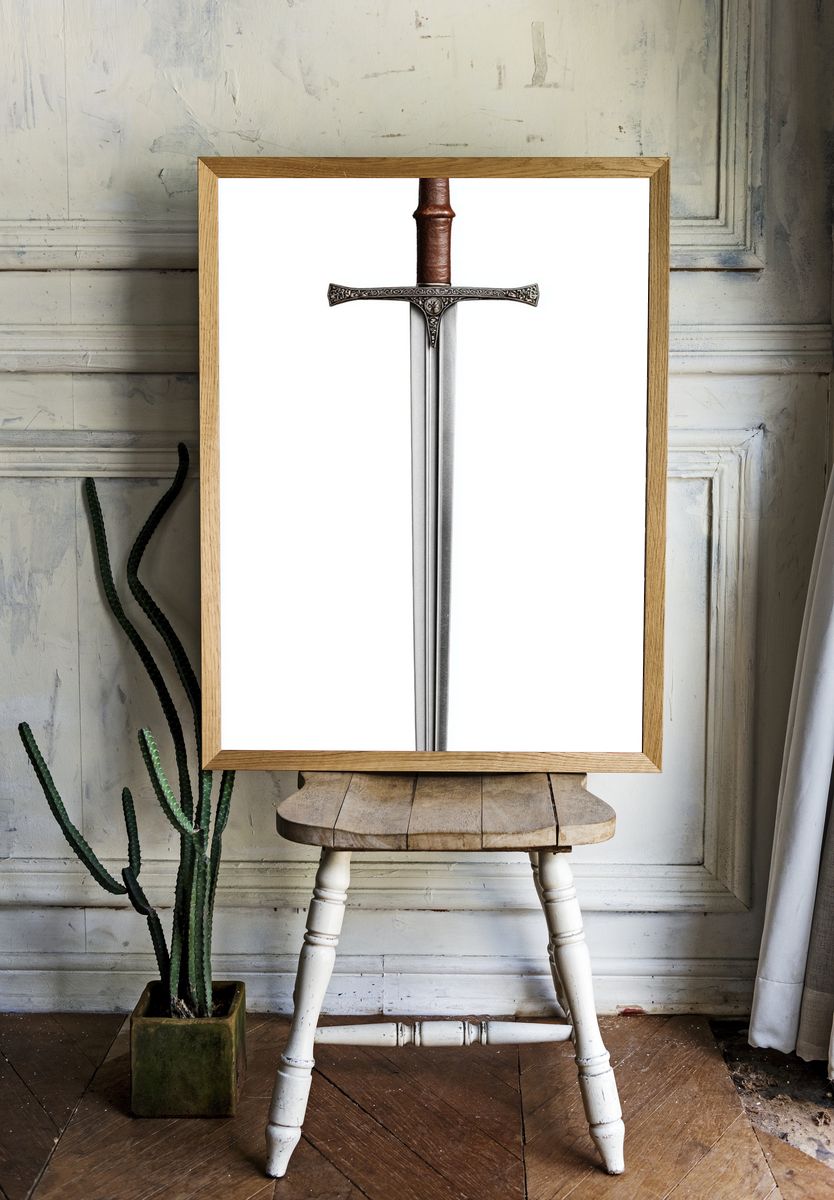 Medieval Sword Photography Poster. room preview