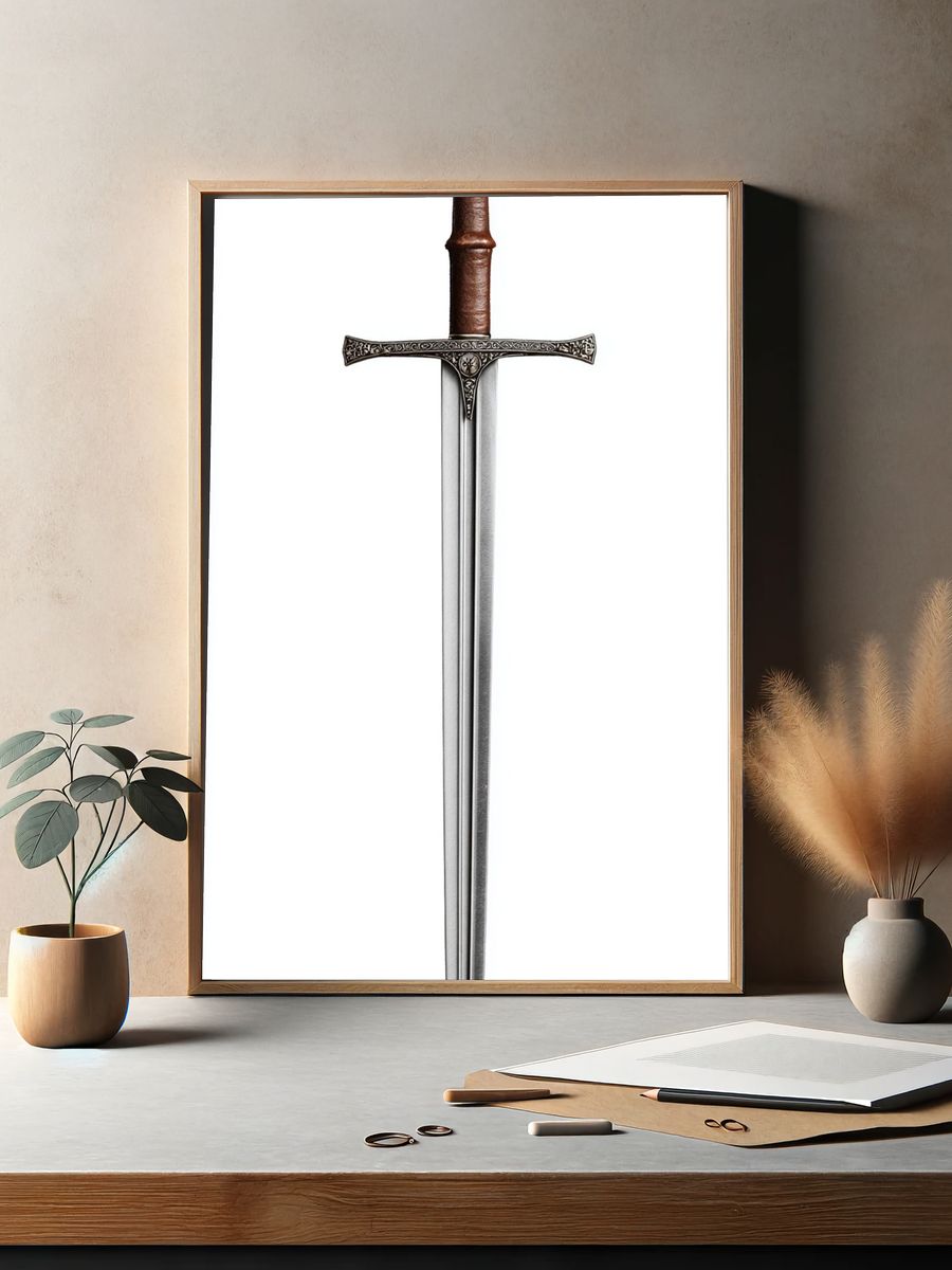 Medieval Sword Photography Poster. — room view 2