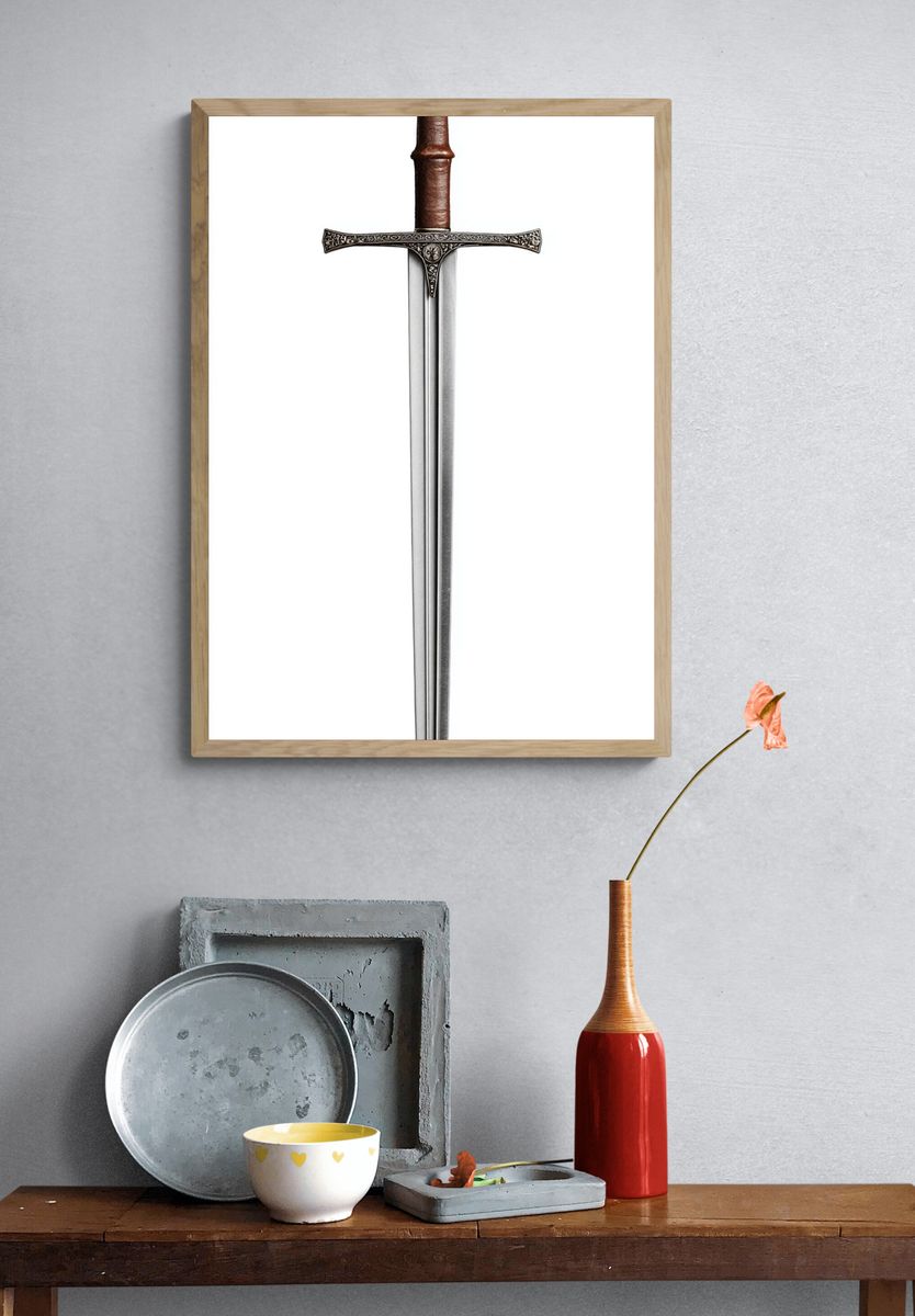 Medieval Sword Photography Poster. — room view 3