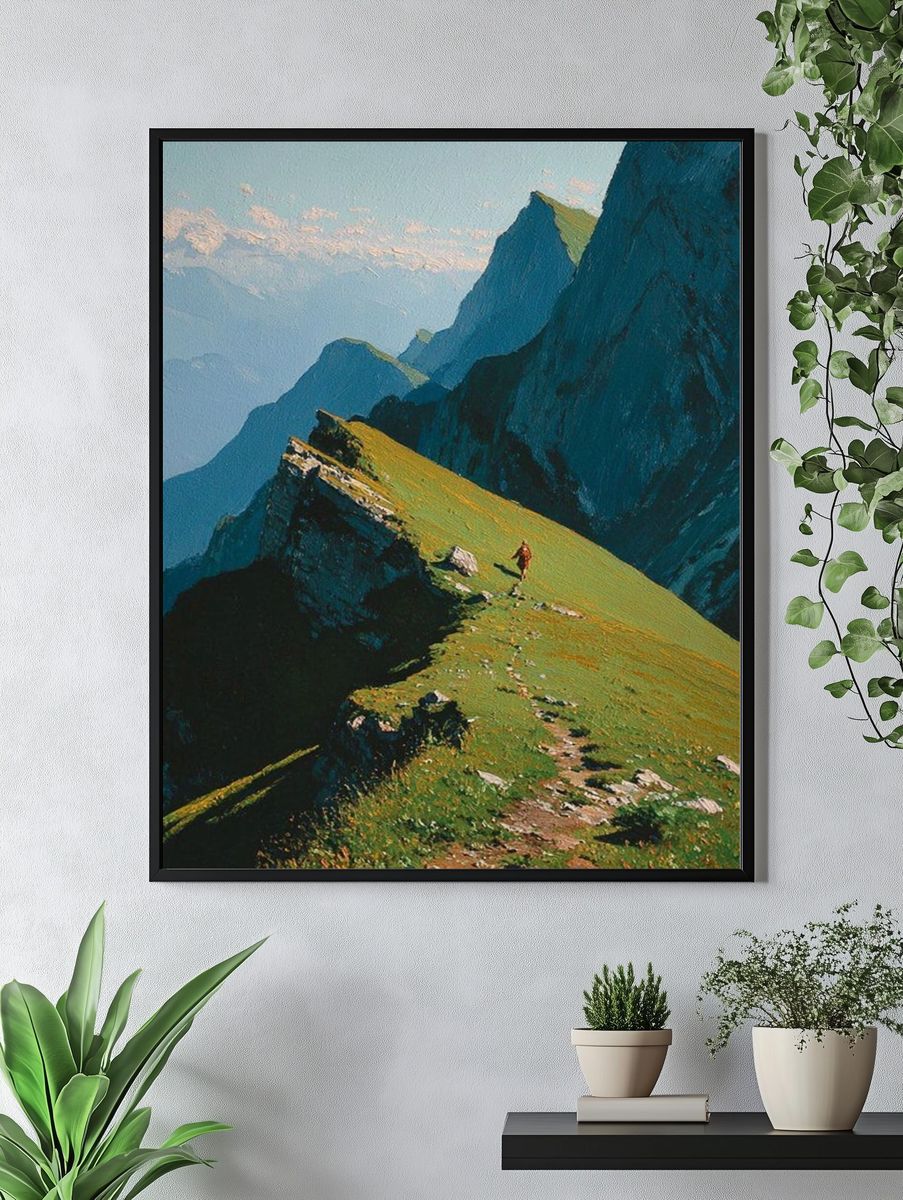 Mountain Trail Adventure — Fine Art Print. — room view 4