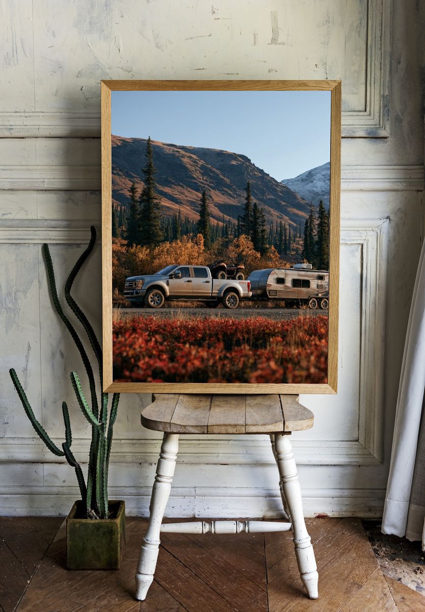 Mountain Truck Camping Poster. — room view 1