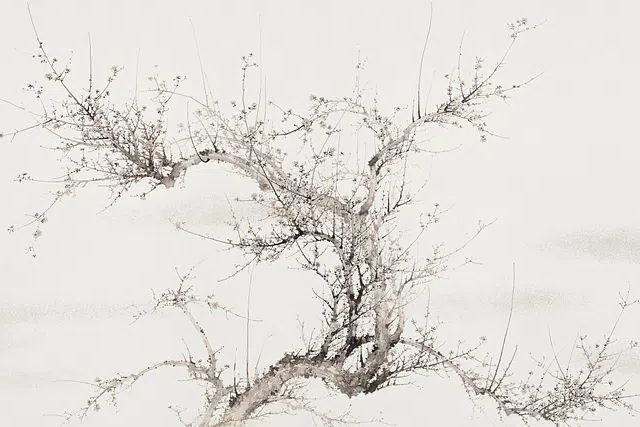 Blossoming Tree — Minimalist Print. poster — fine-art art