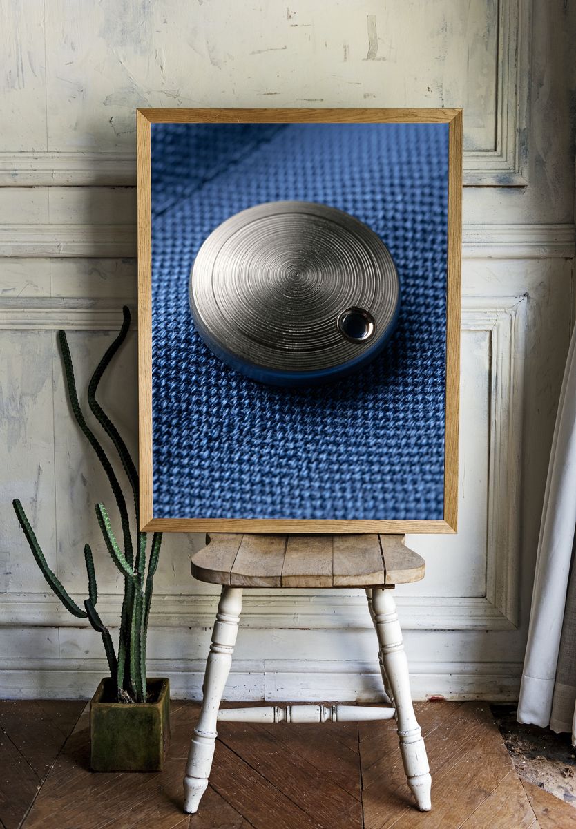 Metal Disc Macro Photography Poster. room preview