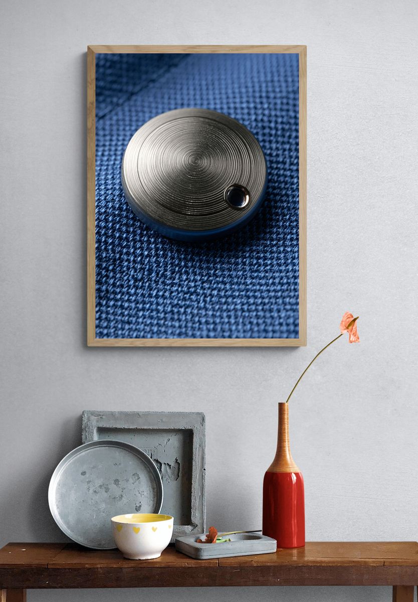 Metal Disc Macro Photography Poster. — room view 3