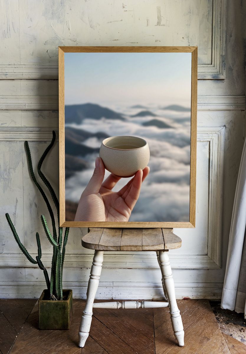 Ceramic Tea Cup — Minimalist Print room preview