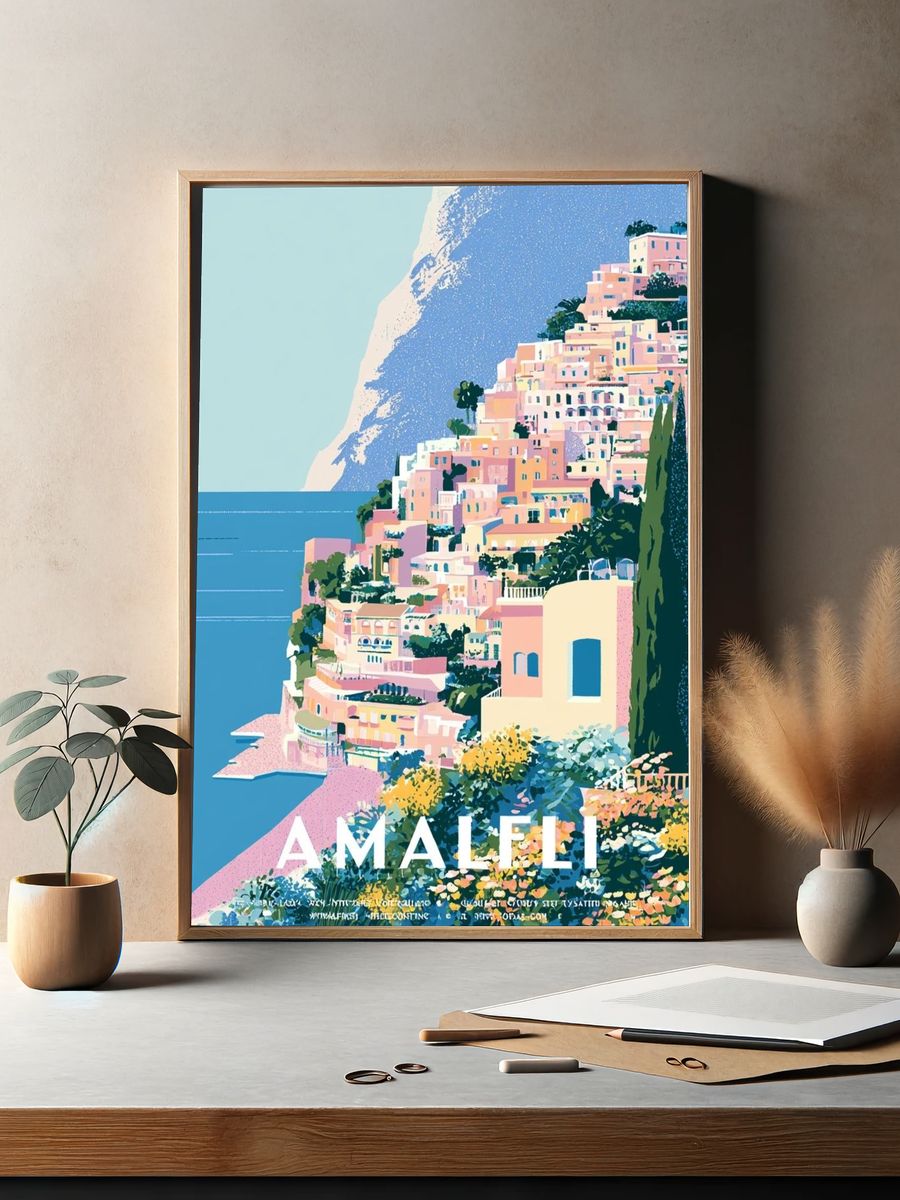 Amalfi Coast Travel Poster. — room view 2