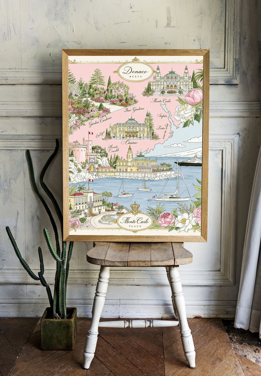 Monte Carlo Riviera Travel Print. room preview