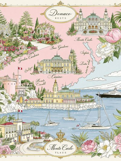 Monte Carlo Riviera Travel Print.