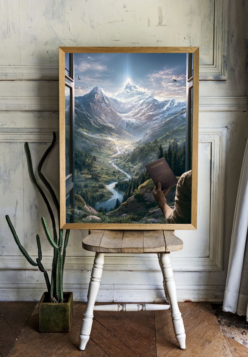 Mountain Vista Travel Poster. room preview