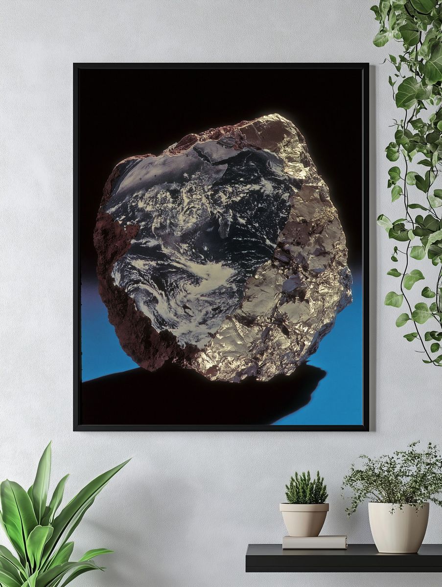 Meteorite Rock Photography Poster. — room view 4