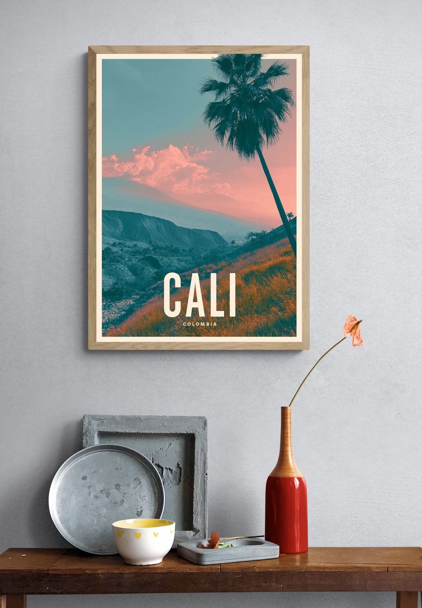 Cali Colombia Travel Poster. — room view 3