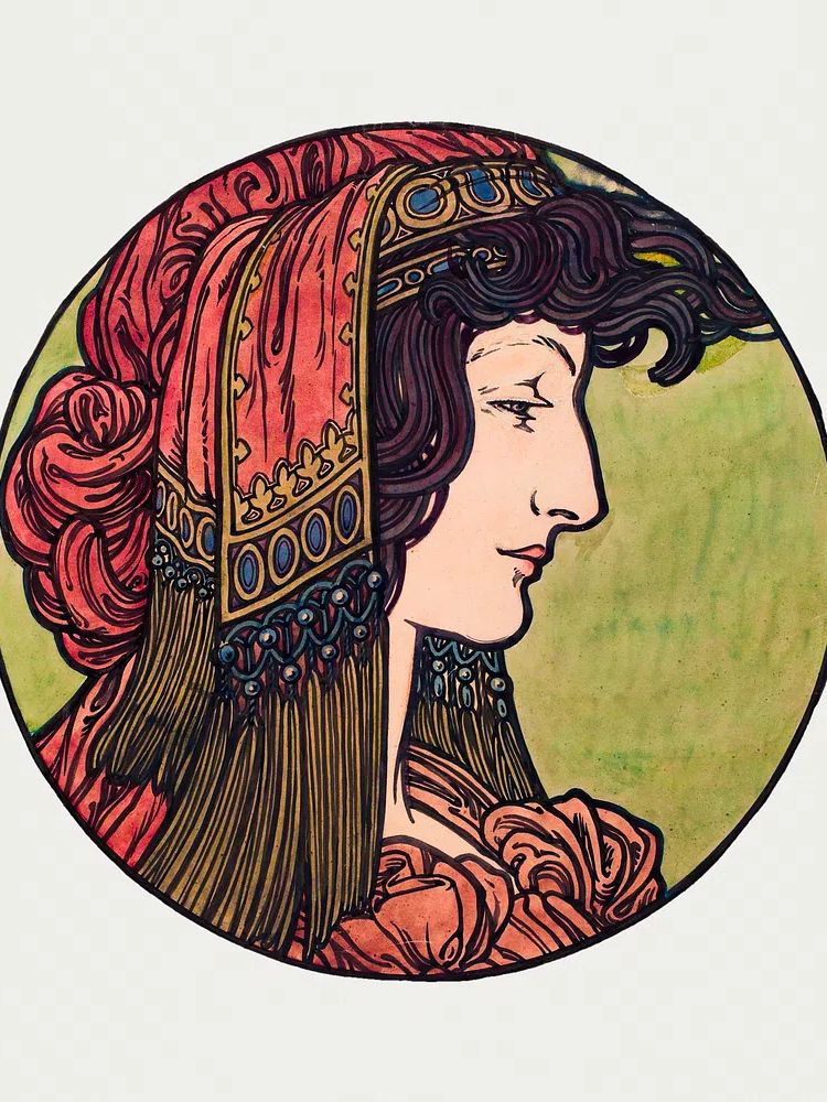 Stained glass window facade Fouquet. poster detail