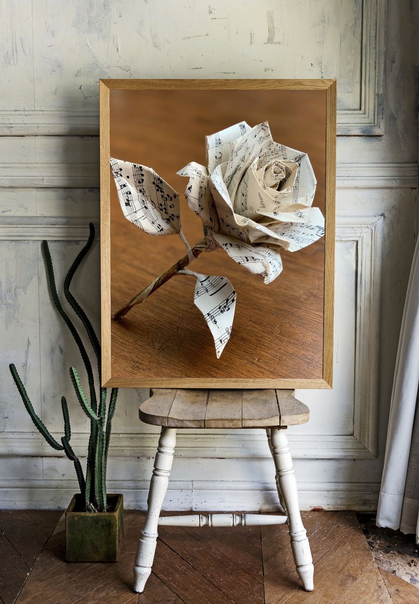 Musical Rose — Art Print. — room view 1