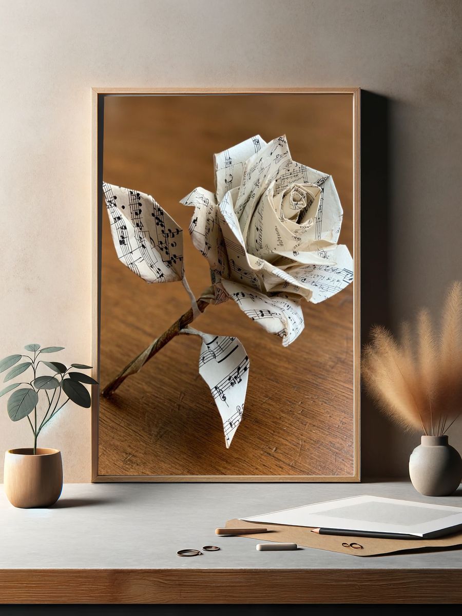 Musical Rose — Art Print. — room view 2