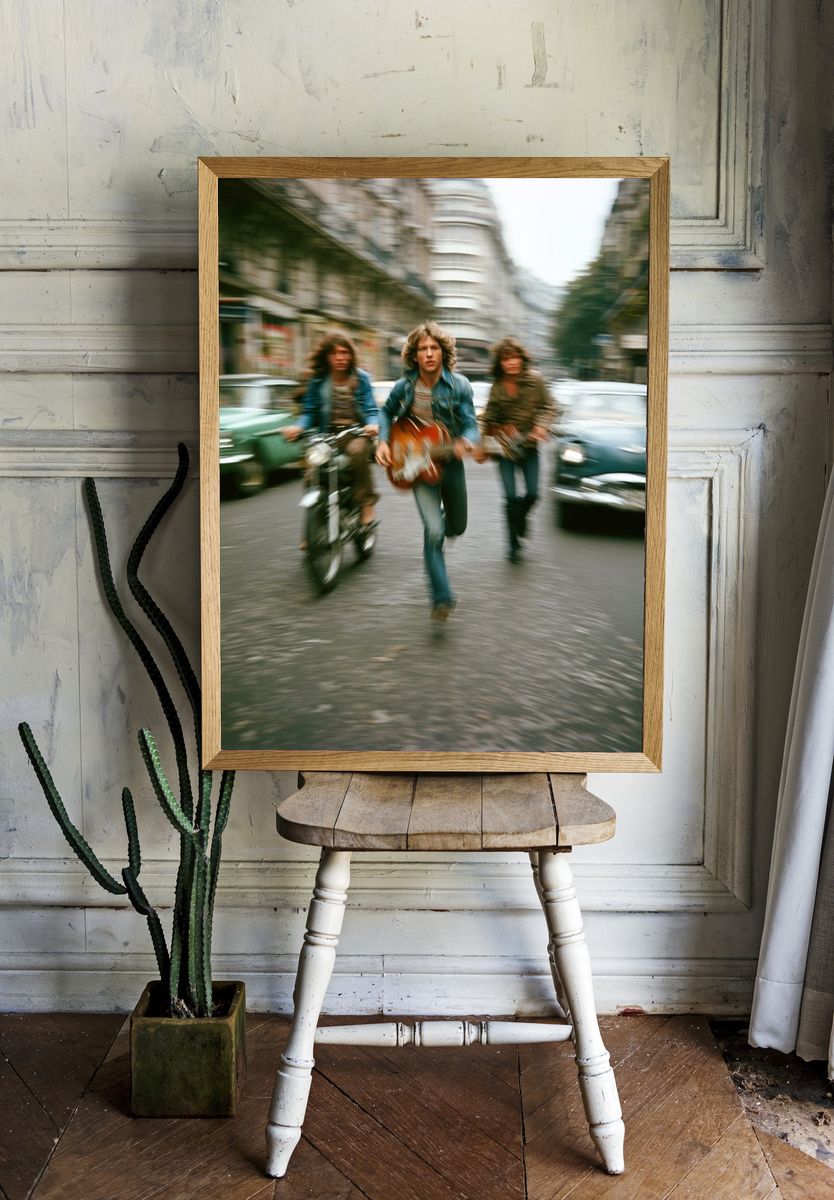 Rock Band Street Run Photography Poster. — room view 1