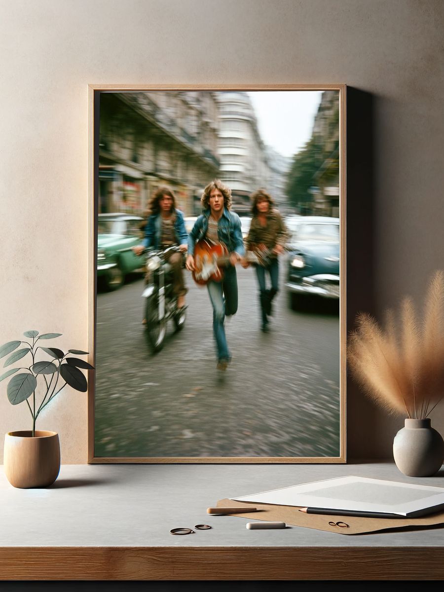 Rock Band Street Run Photography Poster. — room view 2
