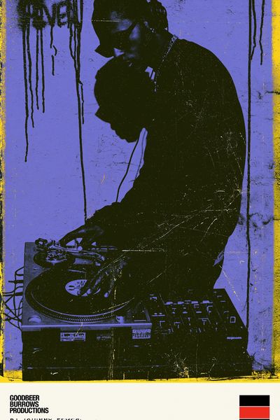 DJ Turntable Graffiti Poster.