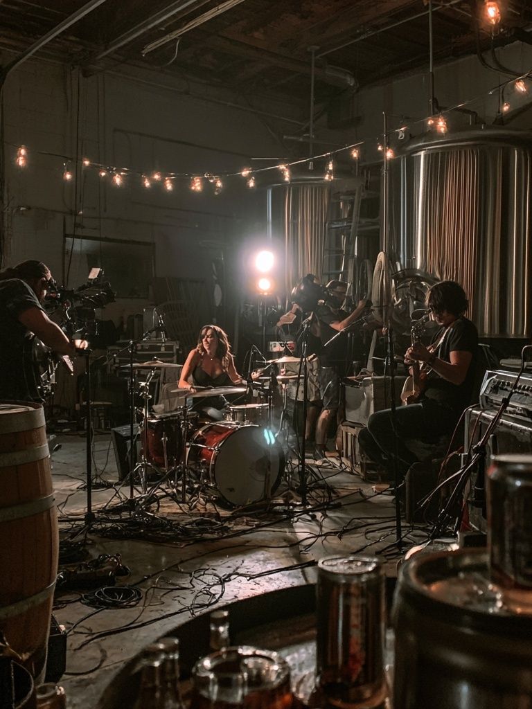 Intimate Brewery Jam Session Poster. poster — music art
