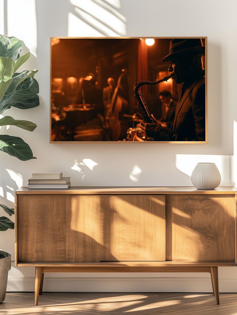 Jazz Saxophonist Nightclub Poster. — room view 3