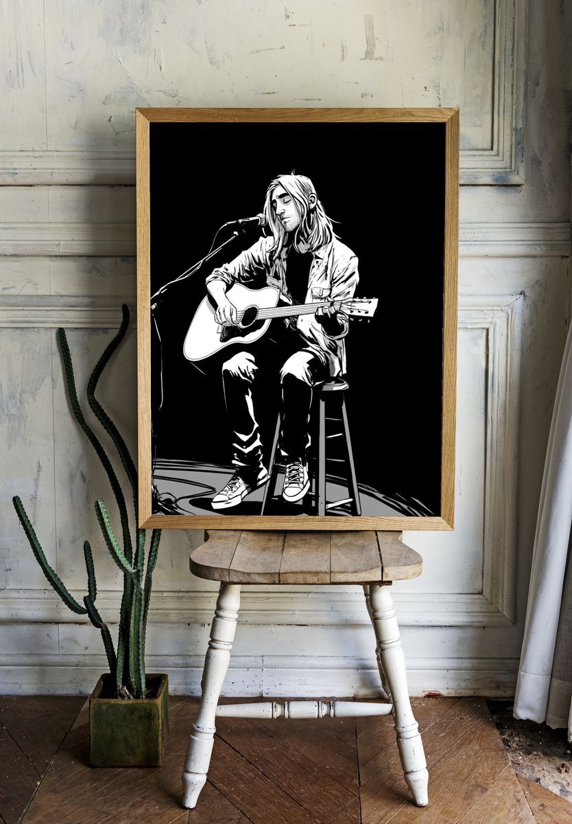 Acoustic Singer — Black-White Print. — room view 1