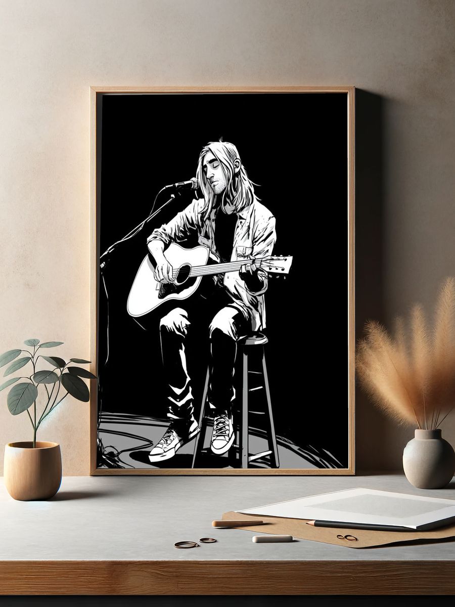 Acoustic Singer — Black-White Print. — room view 2