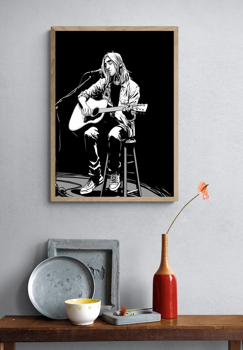 Acoustic Singer — Black-White Print. — room view 3