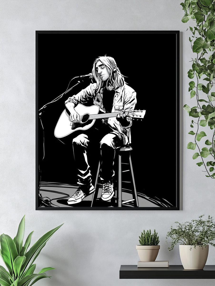 Acoustic Singer — Black-White Print. — room view 4