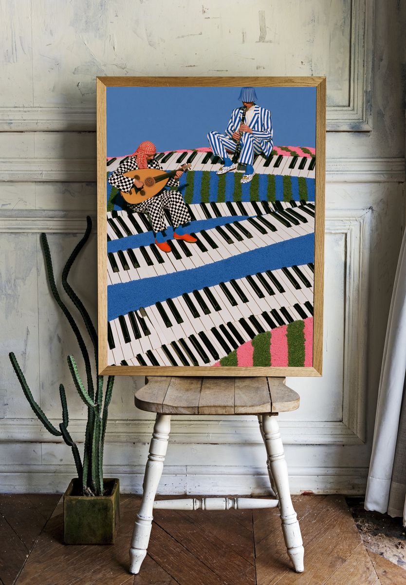 Surreal Music Keys Photography Poster. room preview