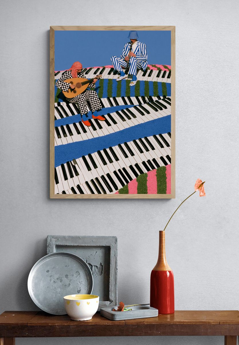 Surreal Music Keys Photography Poster. — room view 3