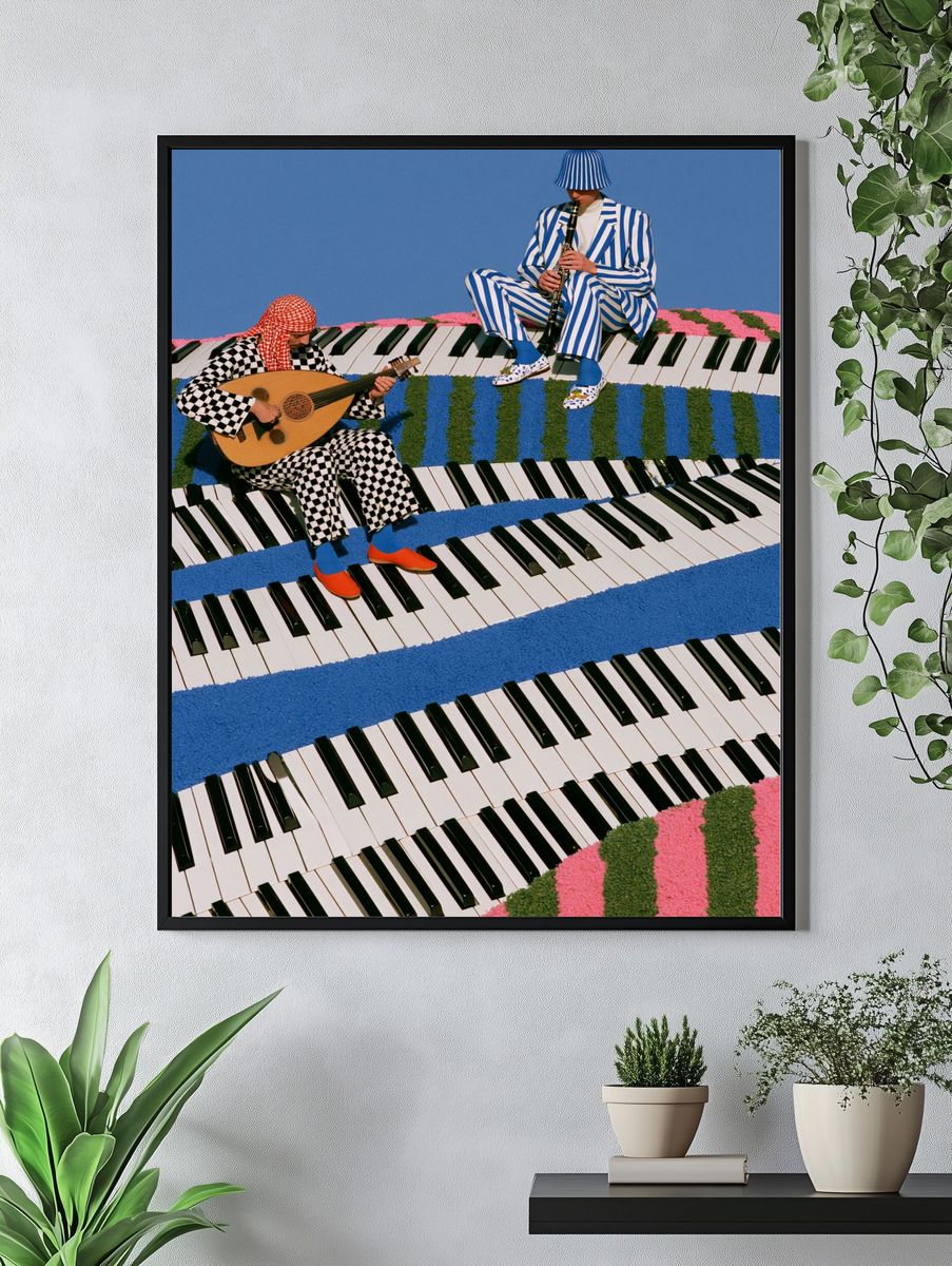 Surreal Music Keys Photography Poster. — room view 4