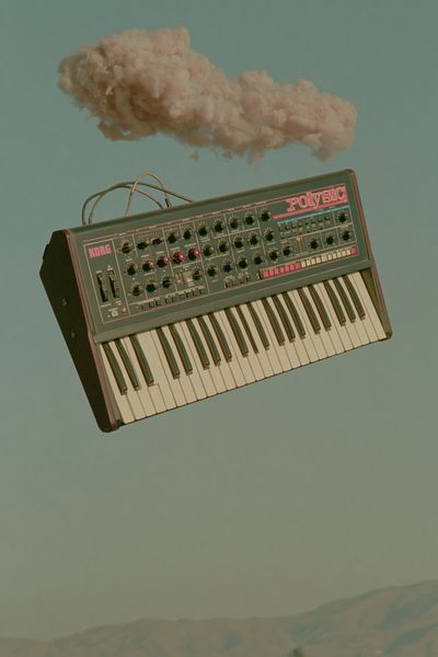 Floating Synth Cloud Photography Poster.
