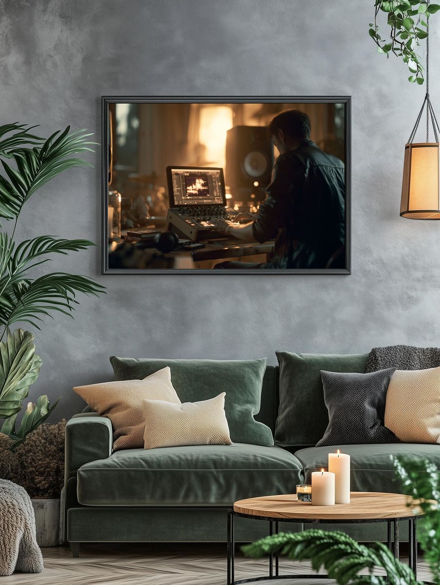 Music Producer Studio Photography Poster. — room view 4